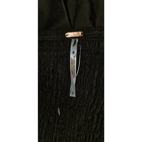 New Free People Ceci Smocked OTS Midi Dress Free-est $98 SMALL Deep Brown - Picture 7 of 7